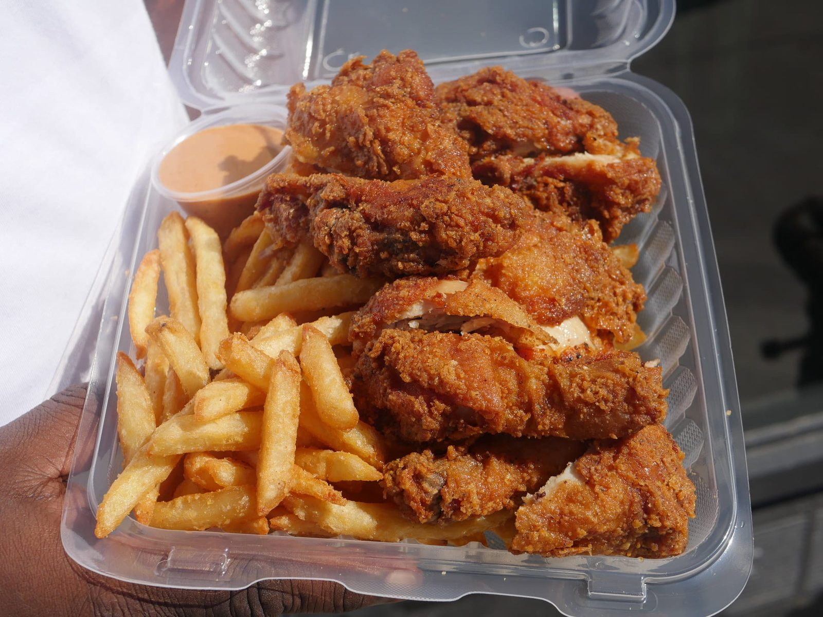 Fried Chicken & Chips at 9 Mile Toronto