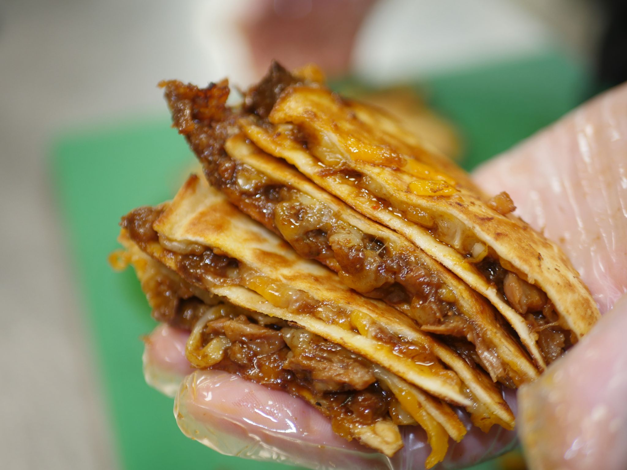 Oxtail quesadillas at 9 Mile Toronto
