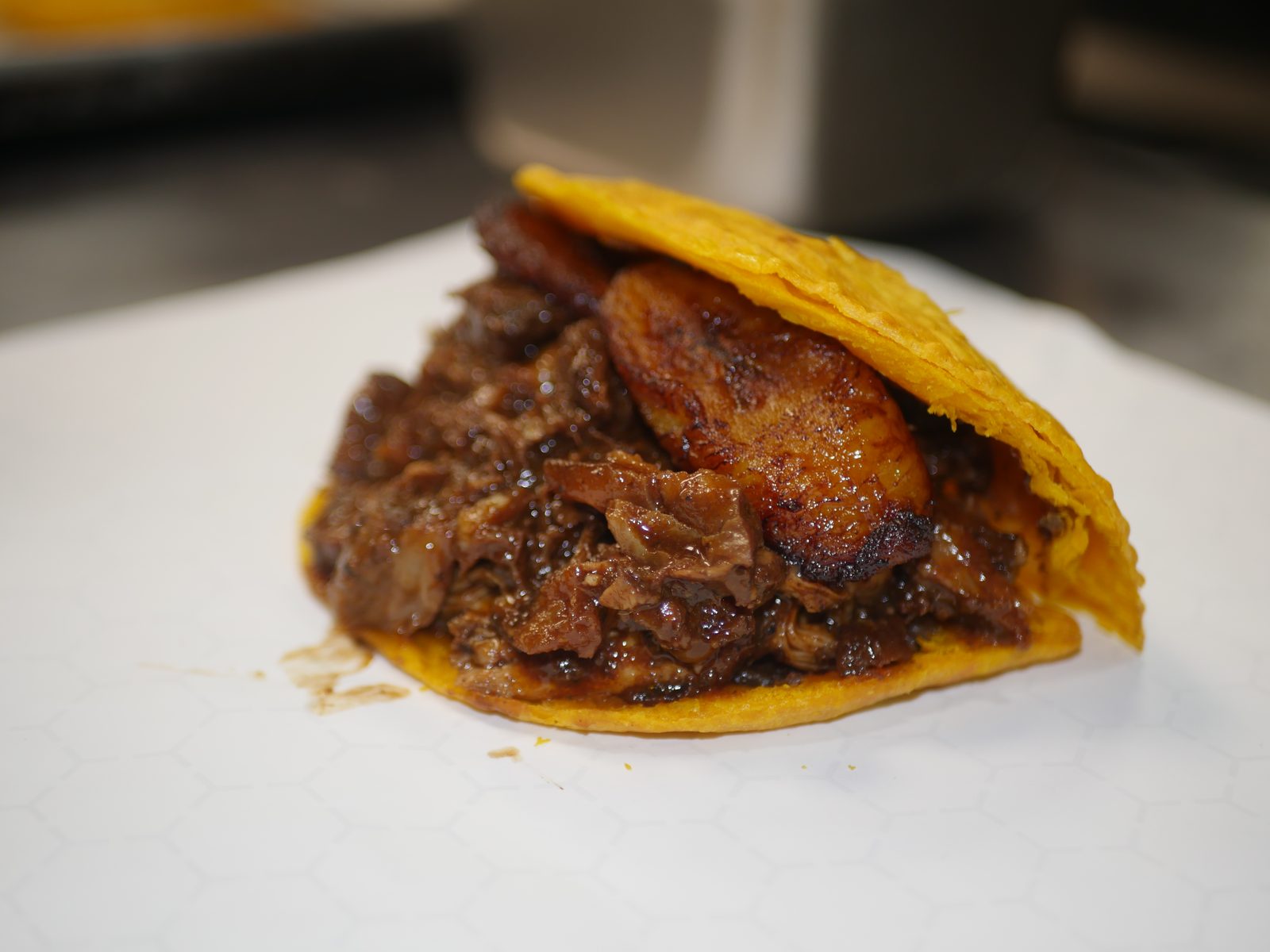 Oxtail stuffed patty at 9 Mile Toronto